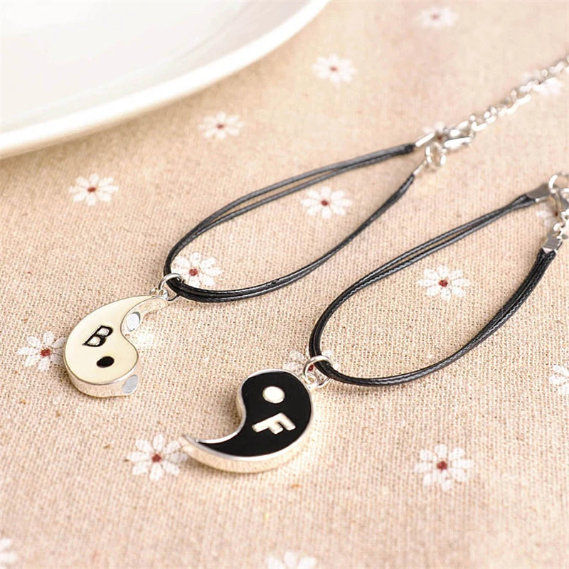 Женское Ожерелье Best Friend с сердечком тайцзи корона лучшие друзья Вечные ожерелья