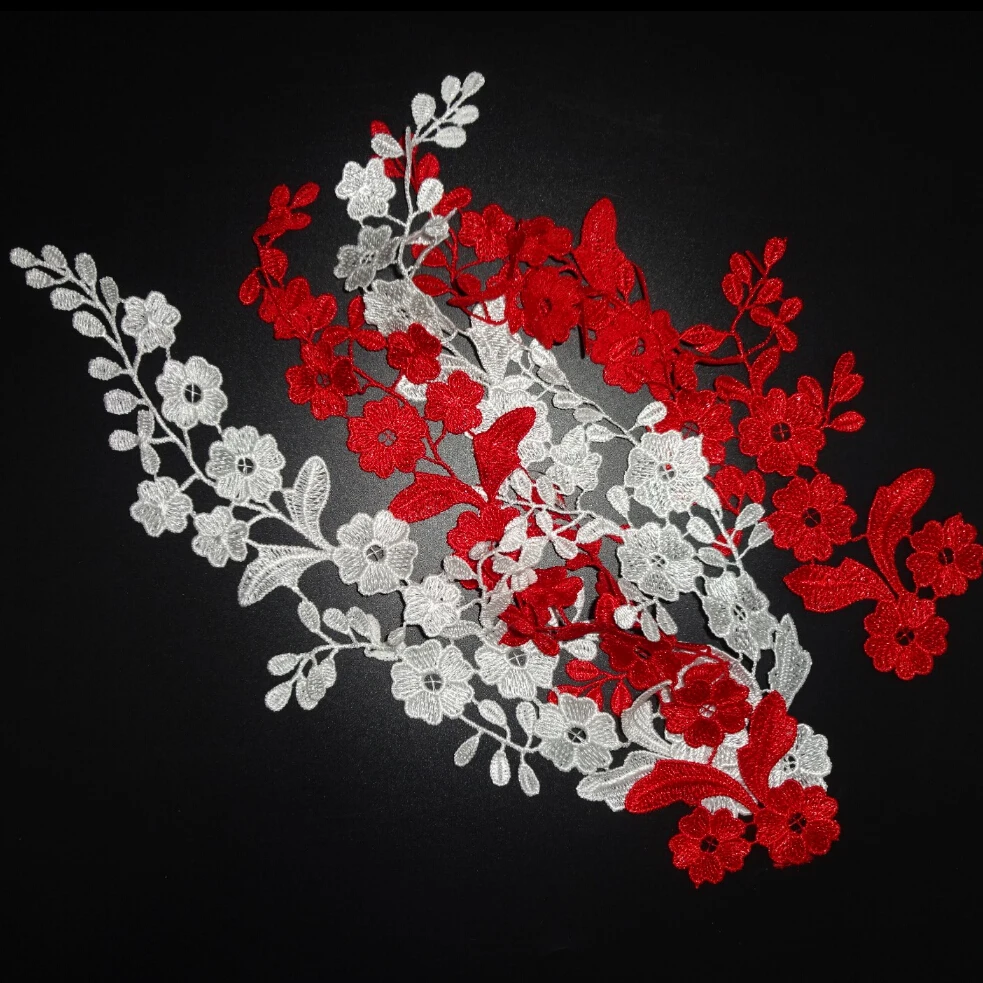 1 пара декоративная повязка на голову для свадебного платья 34 х10 см|lace applique|venice lace