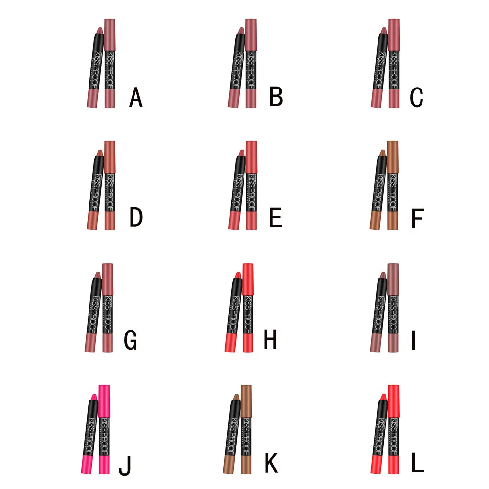 Waterproof Lipstick Matte Pumpkin Color Eat Earth Rich Vitamin E Moisturizing Fashion Design high Quality G605 | Красота и здоровье