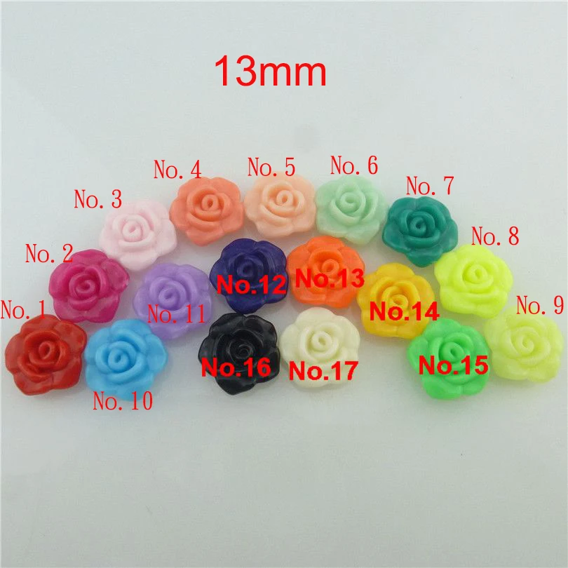 18785 50 шт./лот 13 мм Пластиковые акриловые карамельные Цветные Цветочные разделительные бусины Свободные ювелирные изделия для шармов браслет