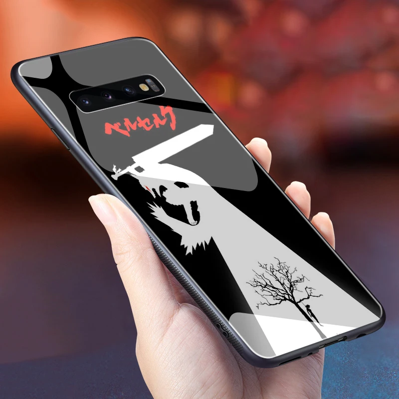 Lavaza Berserk Guts Anime Glass TPU Case for Samsung Note 8 9 S7 S8 S9 S10 A10 A20 A30 A40 A50 A60 A70 Edge Plus | Мобильные