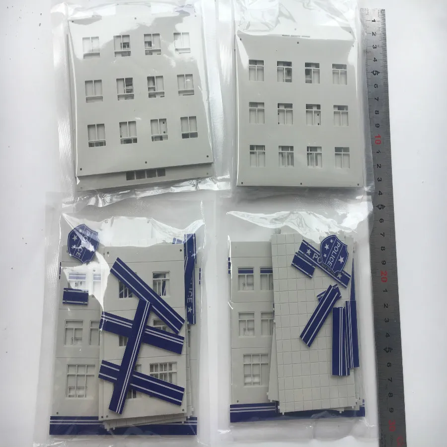 

1/87 HO scale plastic police station for ho train model sandbox construction assembling layout