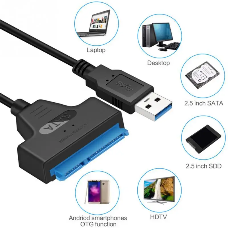 USB 3 0 SATA кабели конвертер штекер для 2 5/3 5 дюймов HDD SSD накопитель Проводной адаптер