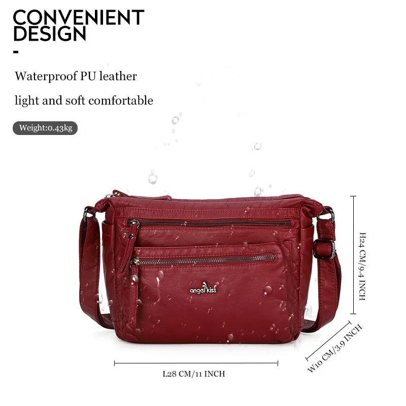 Angel Kiss Women Flip Crossbody Bags With Interior Zipper Pocket Multi Pockets XS160428-1 | Багаж и сумки