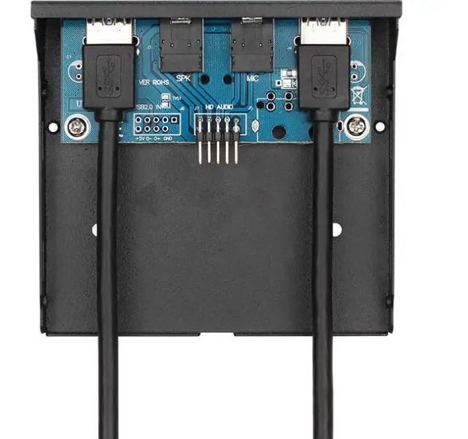 LBSC USB3.0/20Pin USB3.0*2+ audio interface Desktop computer floppy drive panel | Электроника