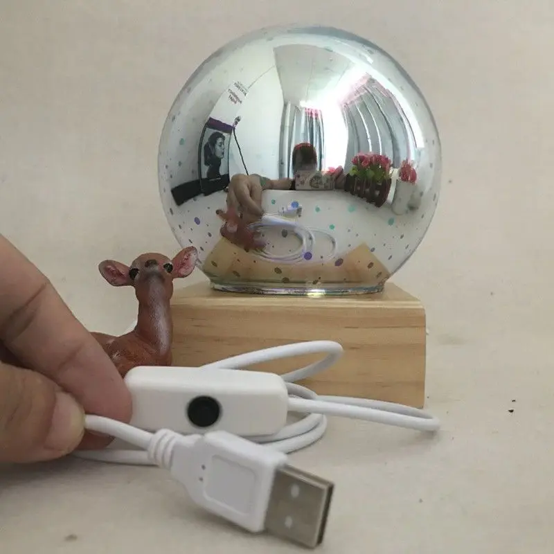 Новинка 3D волшебный стеклянный шар звездное небо ночник настольная лампа луна
