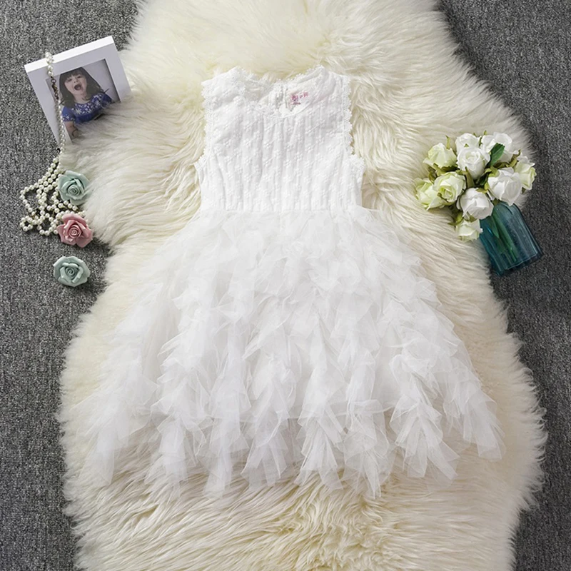 Toddler Kid Baby Girl Sleeveless Lace Tulle Tutu Party Pageant Princess Dress | Детская одежда и обувь