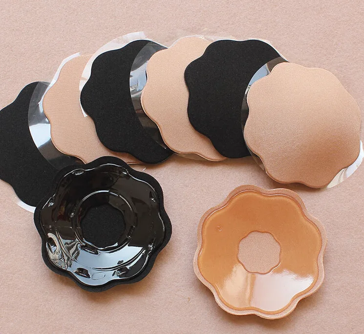 

5 Pair Reusable Self Adhesive Silicone Breast Nipple Cover Bra Pasties Pad petal soutien gorge invisible Sexy Bra Pad NO BOX