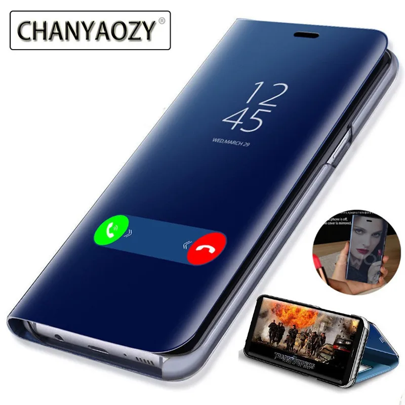 Роскошный зеркальный чехол для телефона huawei P20 Mats 10 20 20X защитный флип Huawei P Smart P10 P30