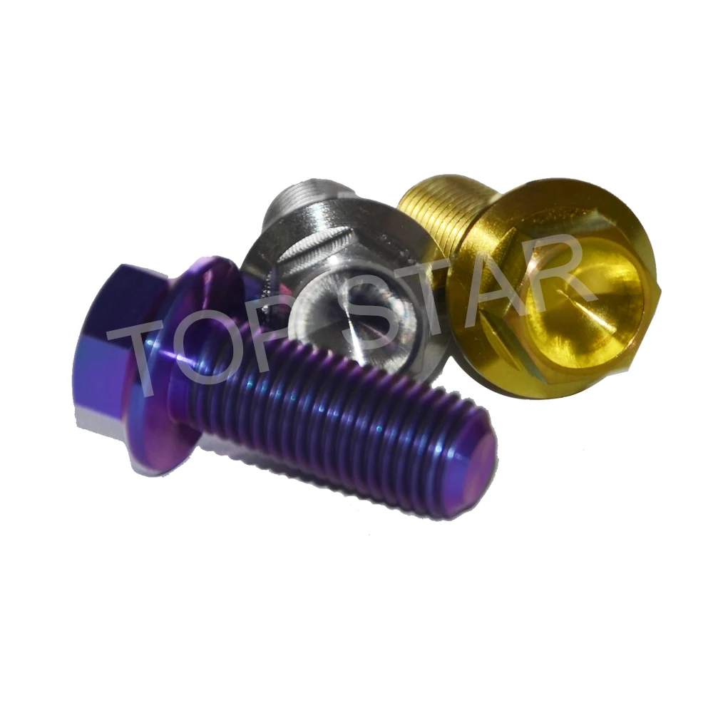 

Grade5 Titanium alloy Titanium Flanged Hex Head Bolt M10 x 25mmlong For Motorcycle racing 10 PCS