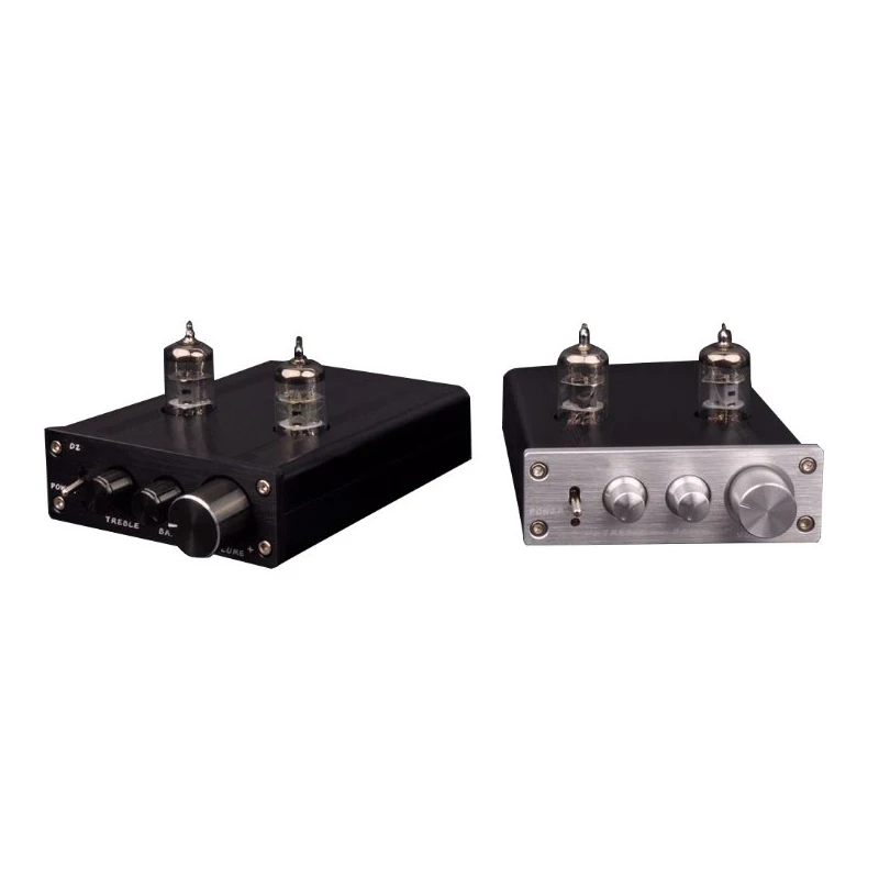 D2 HiFi ламповый предусилитель 6J1 Клапан аудио двойной канала ВЧ бас с Адаптеры
