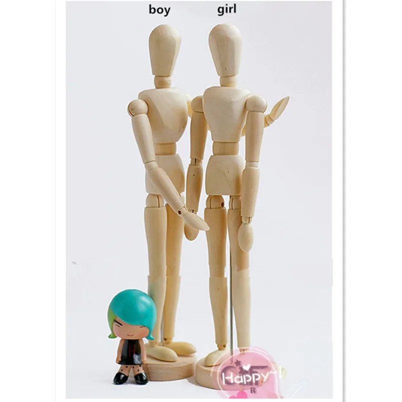 Лидер продаж деревянный манекен художника шарнирный ручная блокировка 30 см