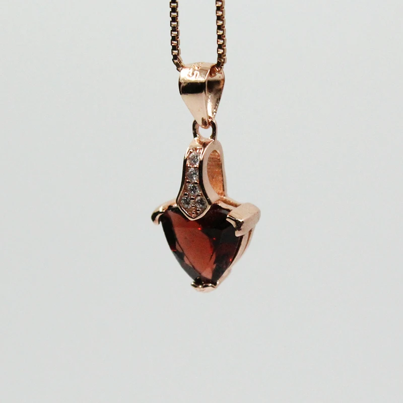 Ювелирные изделия colife хит продаж милый в форме сердца натуральный гранатовый