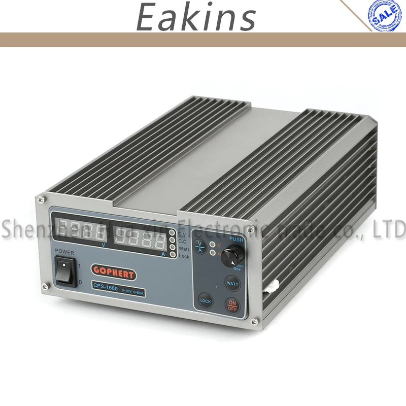 CPS-1660 компактный цифровой Регулируемый переключатель питания постоянного тока OVP/OCP/OTP MCU активный PFC 16V 60A 170 V-264 V+ EU+ кабель
