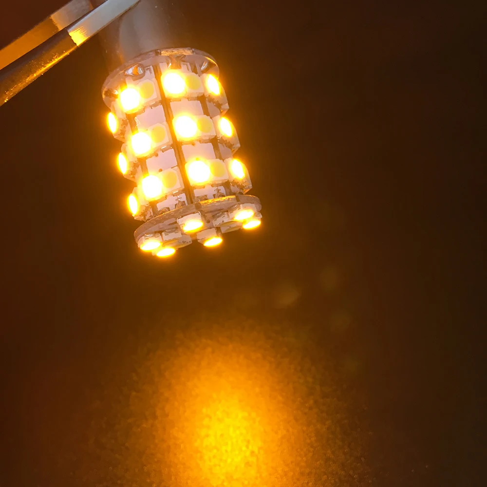 Новинка! 2 шт. 12 В 1157 BAY15D 3157 7443 3528 60 SMD двойной цвет желтый/белый с переключателем