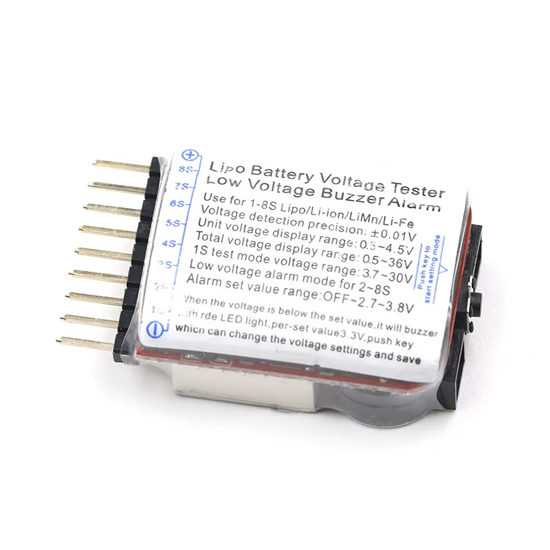 Для 1 8 S Lipo/li ion/Fe батарея напряжение 2в1 тестер низкий зуммер напряжения