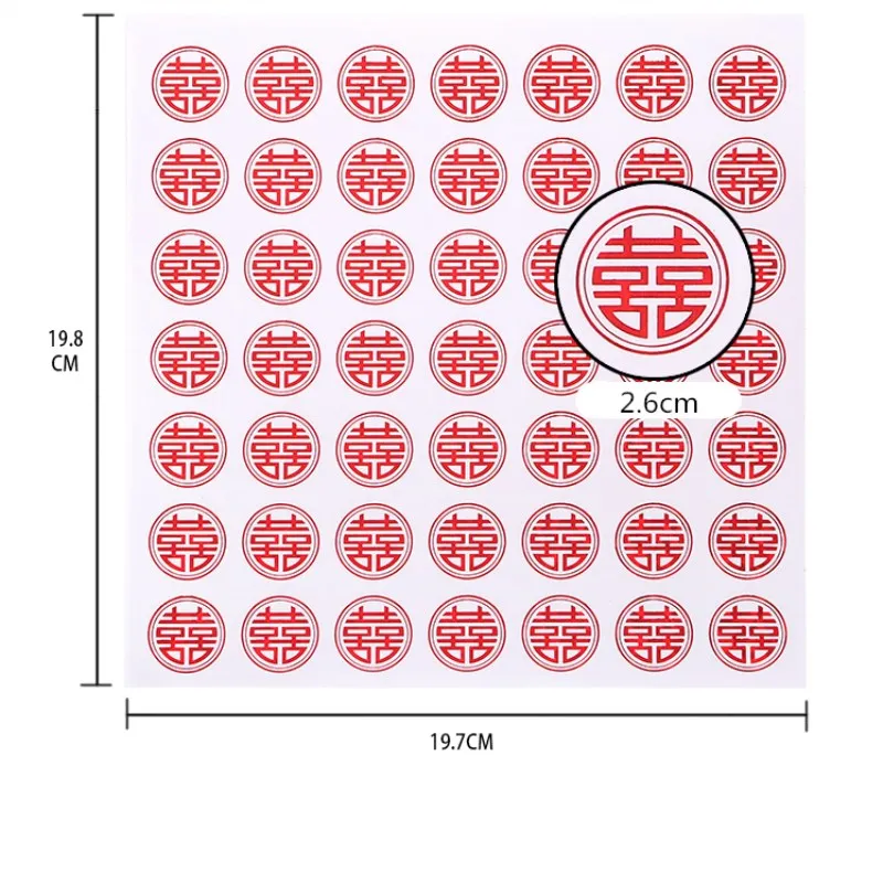 5 шт. мини свадебные наклейки на конверте 8 видов стилей Красный/золото двойное