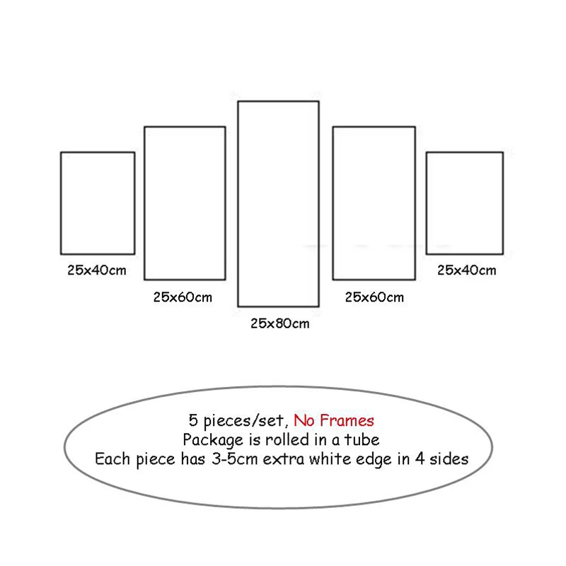 5 шт. холст настенное искусство красные губы абстрактные картины акварельные