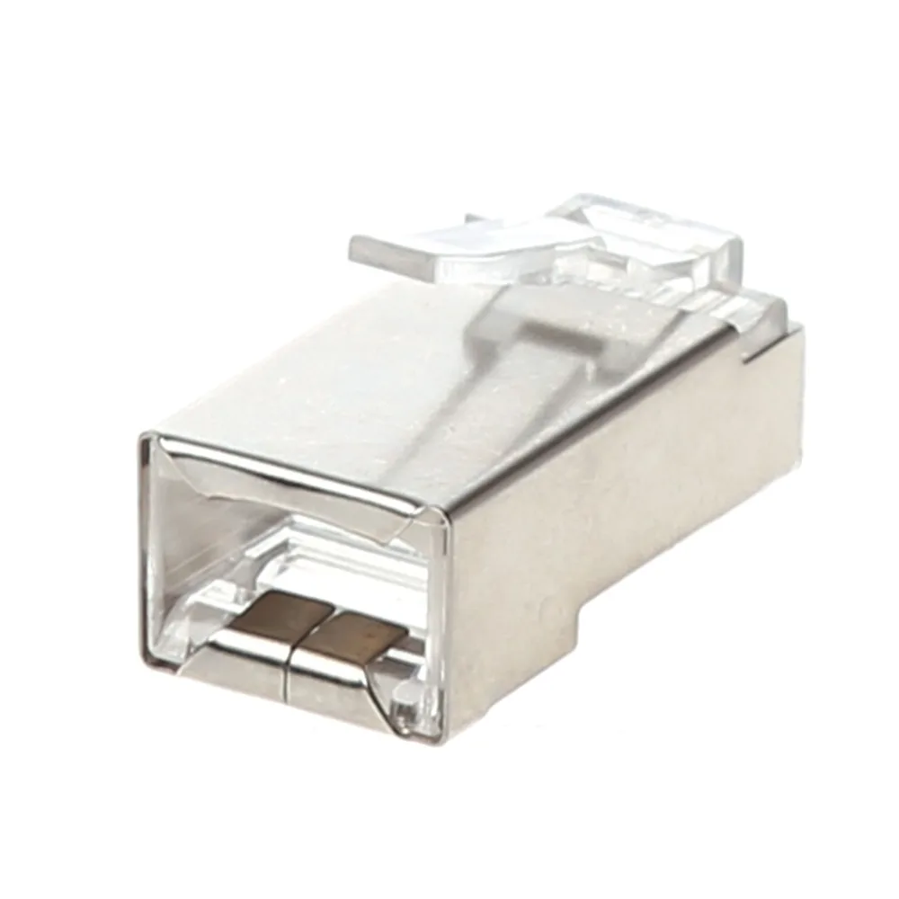 50/100 шт. металлическое приспособление в CAT5 RJ45 8 Pin экранированный модульный разъем