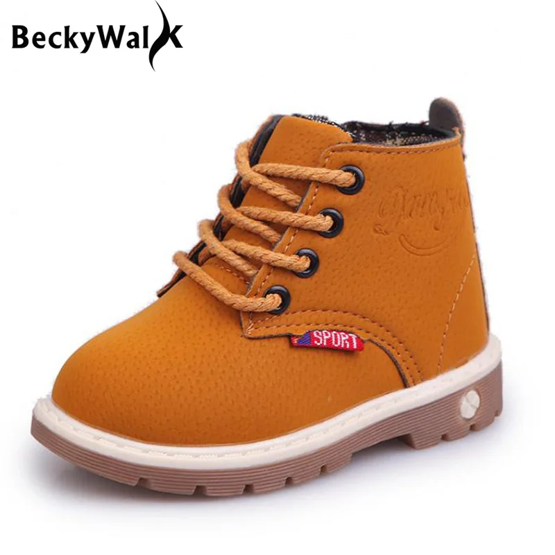 Демисезонные детские ботинки повседневные Ботинки Martin на шнуровке для мальчиков