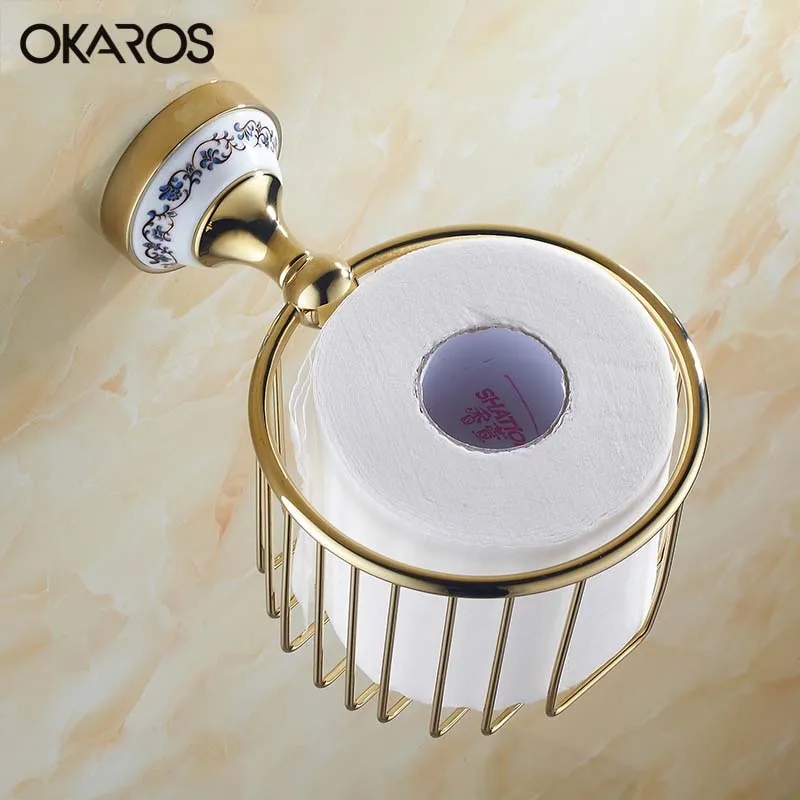 Держатель для рулона туалетной бумаги OKAROS полка корзина держатель хранения из