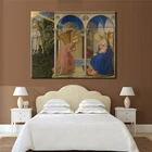 Картина маслом в европейском эпоху Возрождения, ангелико фра, Благовещенская картина холст с принтом, нанесенным цифровым способом, Настенная картина, Декор