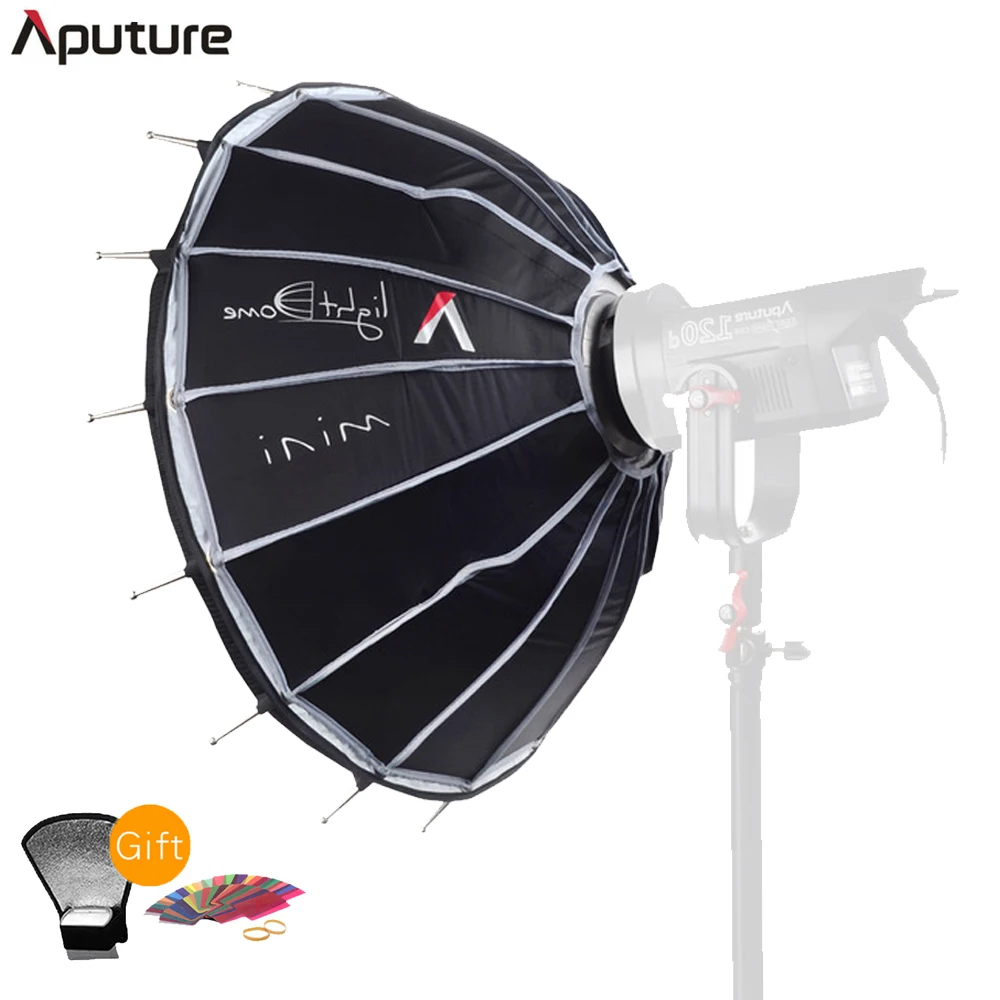 Aputure Light Dome mini софтбокс рассеиватель вспышки для Storm 120 и COB 300 series Bowens mount LED lights |