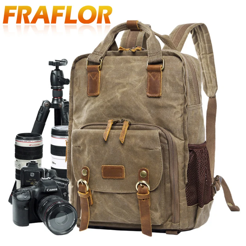 Батик Водонепроницаемый Холст Повседневная сумка для камеры SLR цифровой рюкзак