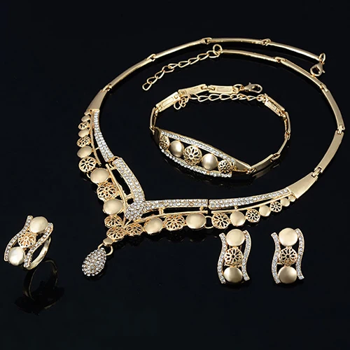 Женский свадебный подарок Bluelans ожерелье с цветком и круглым воротником браслет