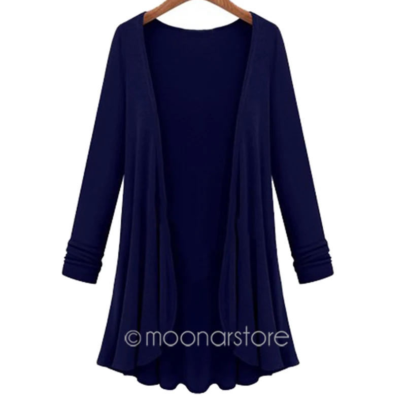 Мода 2018 женский кардиган повседневное Вязаное пончо плюс размер пальто женские