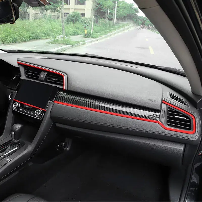 Для Honda Civic Тип R 2016 2017 1 комплект ABS хромированный автомобильный приборной панели