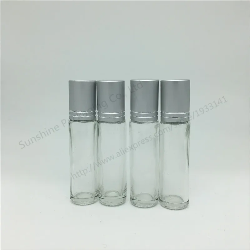 Free shipping 200 x 10ml Transparent Glass Bottle Roll On Empty Fragrance Perfume Essential Oil Clear Roll-On | Красота и здоровье