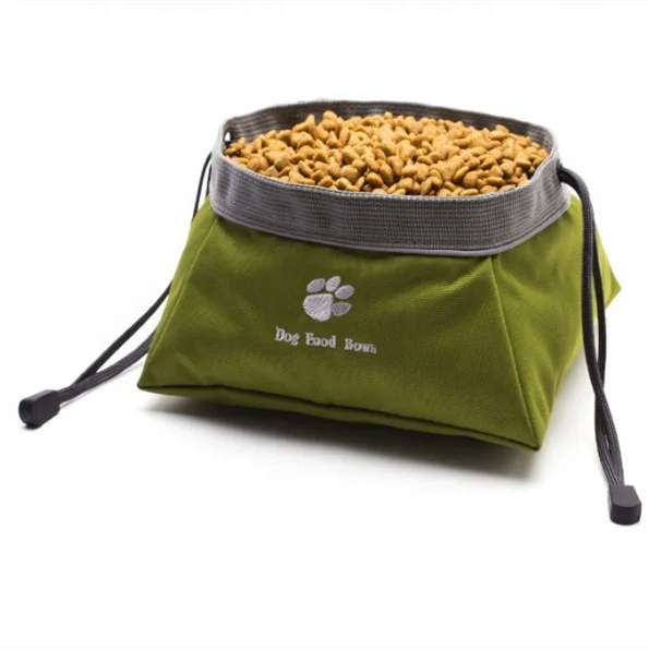

Collapsible oxford cloth pet dog cat travel water food bowl