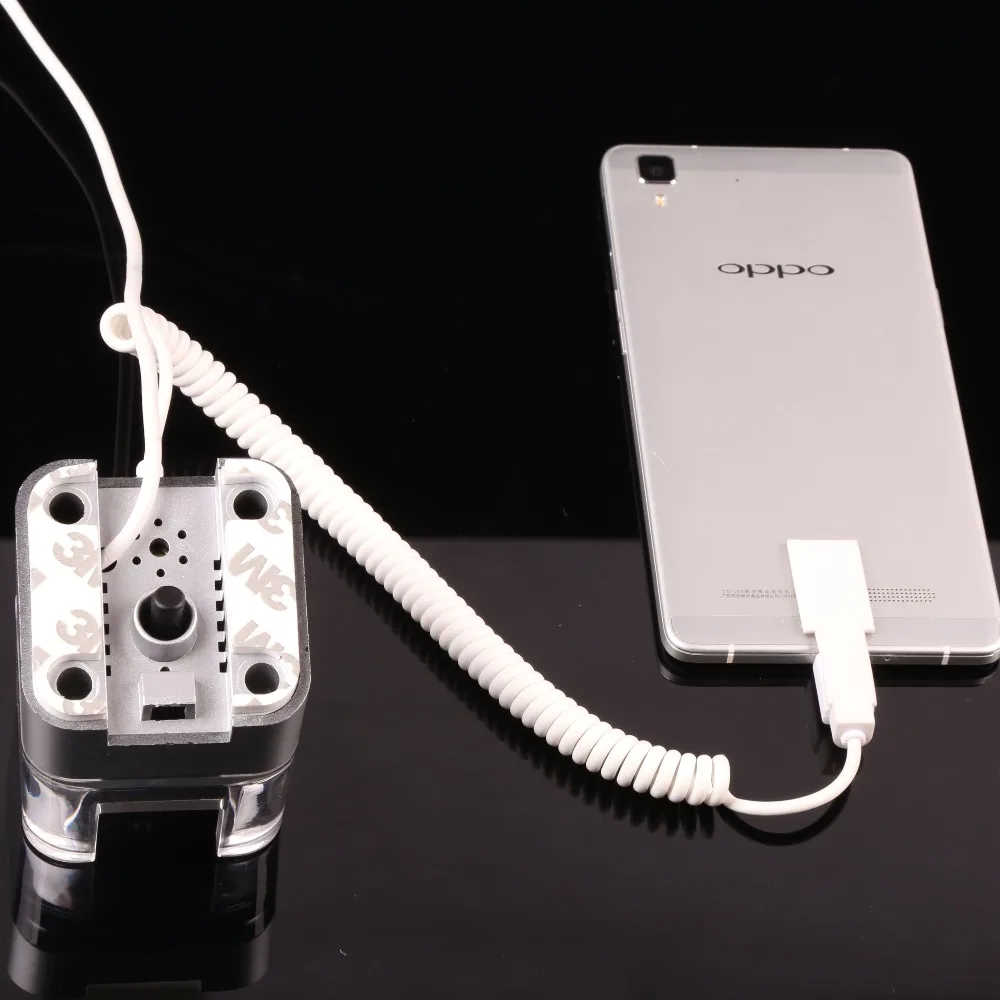 Cell Phone Charge Stand Mobile Phone Retail Display Holder with Type C Micro USB 5S Charge Cable Smart phone charger No alarm