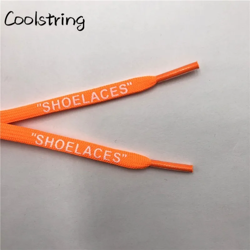 Coolstring новые модные шнурки OW, подписанные совместно двухслойные шнурки с шелковым трафаретным принтом «шнурки», напечатанные шнурки для обуви