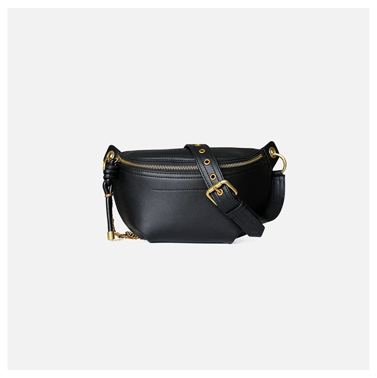 New Women Genuine Leather Waist Bag Fashion Shell Ladies Shoulder Messenger Bags Chic Chest Bags