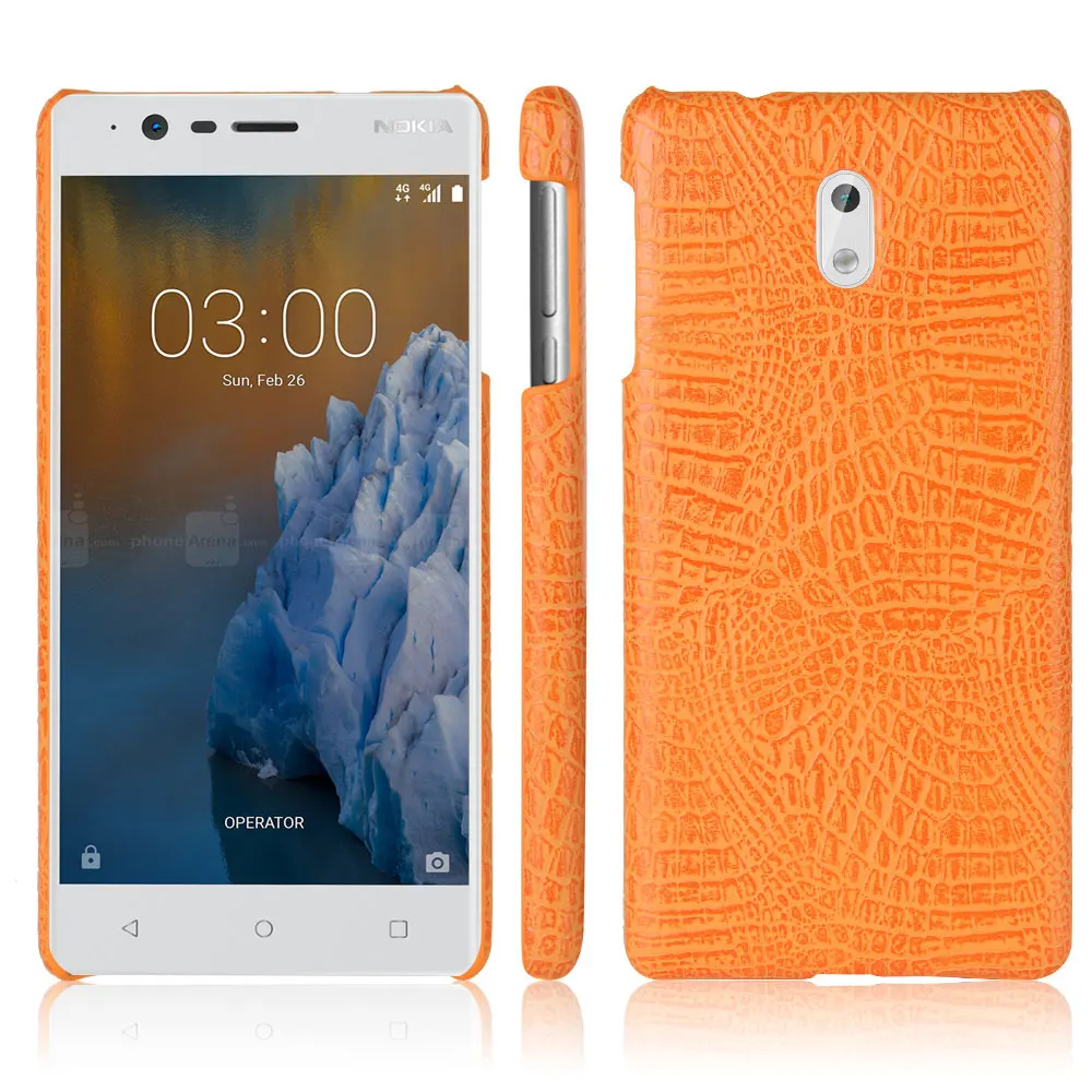 For Nokia 6 Case 5 3 Nokia3 2017 Crocodile Skin Leather Hard Plastic Back Cover for Nokia5 phone cases |