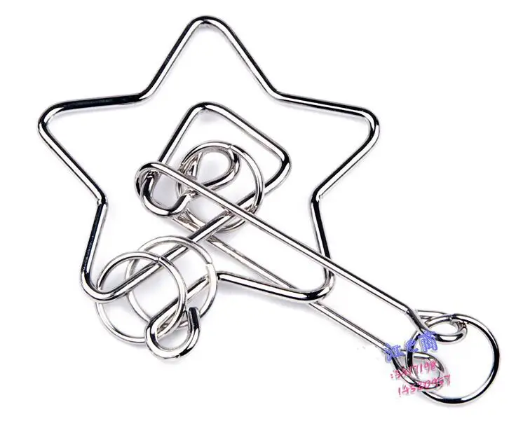 

Hot Star Shaped Metal Puzzle Mind Educational Game Toys for Children Adults