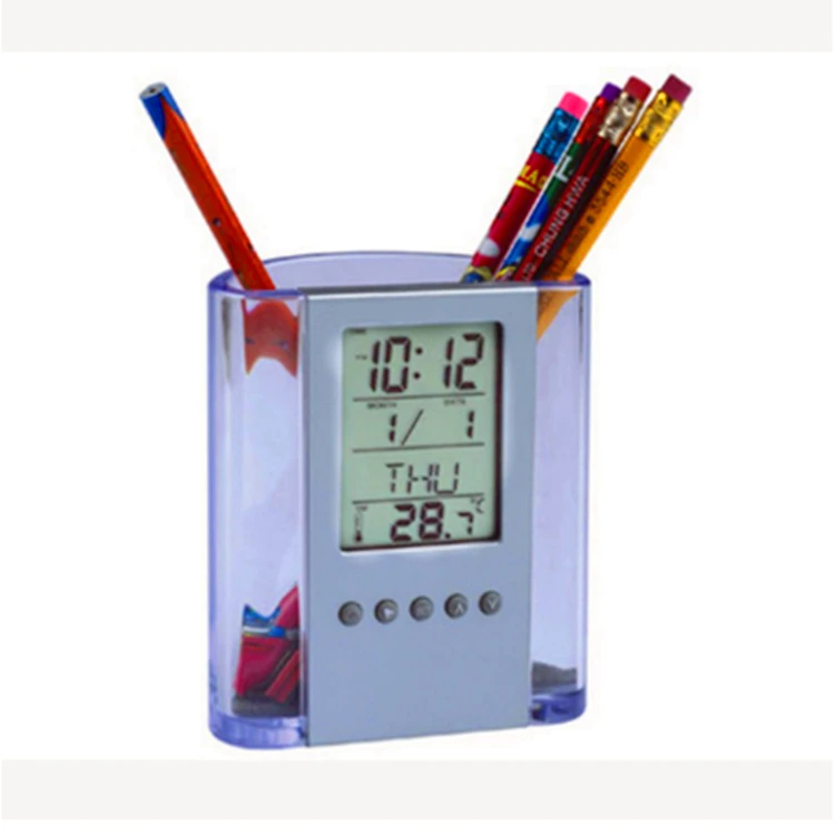 Цифровой термометр с ЖК-дисплеем настольный ручкой/карандашом ЖК-дисплей