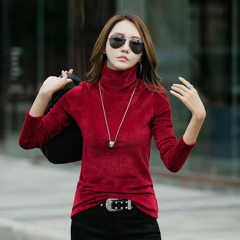 Gigogou Women Pullover Sweater 2019 Autumn Winter Turtleneck Long Sleeve Warm Female Jumper Slim Ladies | Женская одежда