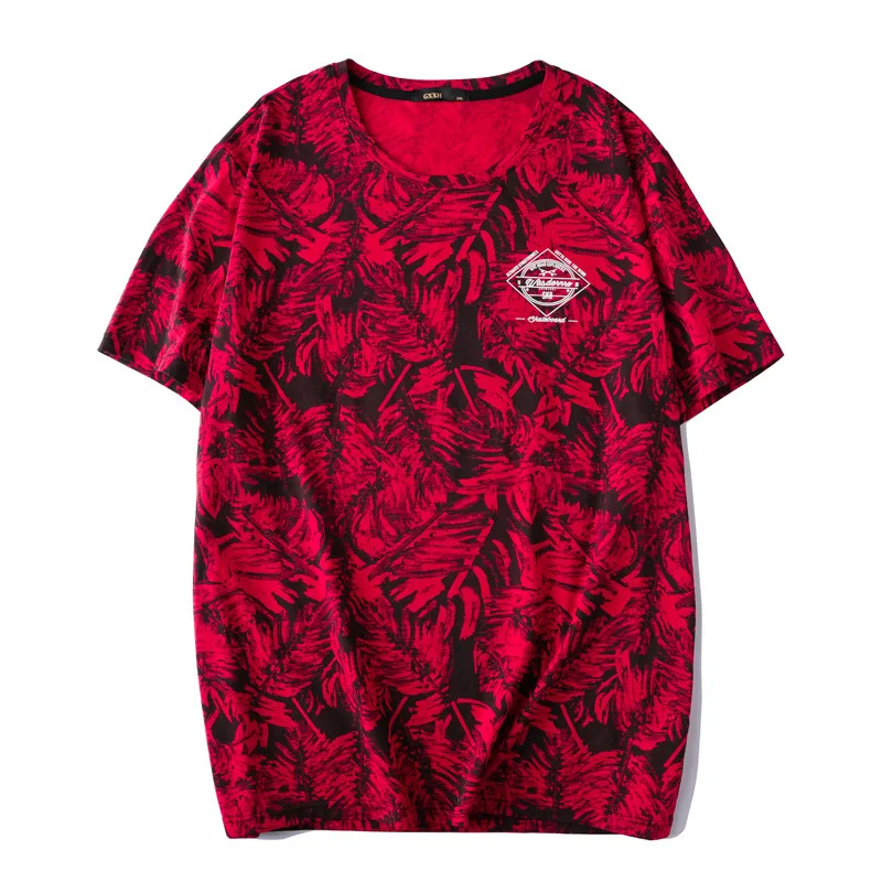 GXXH, новинка размера плюс, Большой XXXL, XXXXL, 5XL, 6XL, Мужская модная красная футболка с принтом толстяка, футболки с короткими рукавами, повседневная мужская футболка