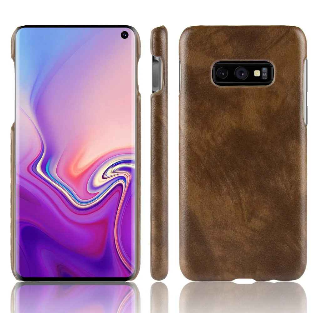 Luxury Litchi Leather Case for Samsung Galaxy S10E Cover Back Hard Phone Cases S10 5G S9 Plus Note 9 A7 A8 A9 J4 Core J6 J8 2018 |