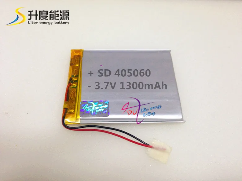 SD405060 литий ионный аккумулятор 405060 3 7 В 1300 мАч для gps устройств|3.7v li-ion rechargeable