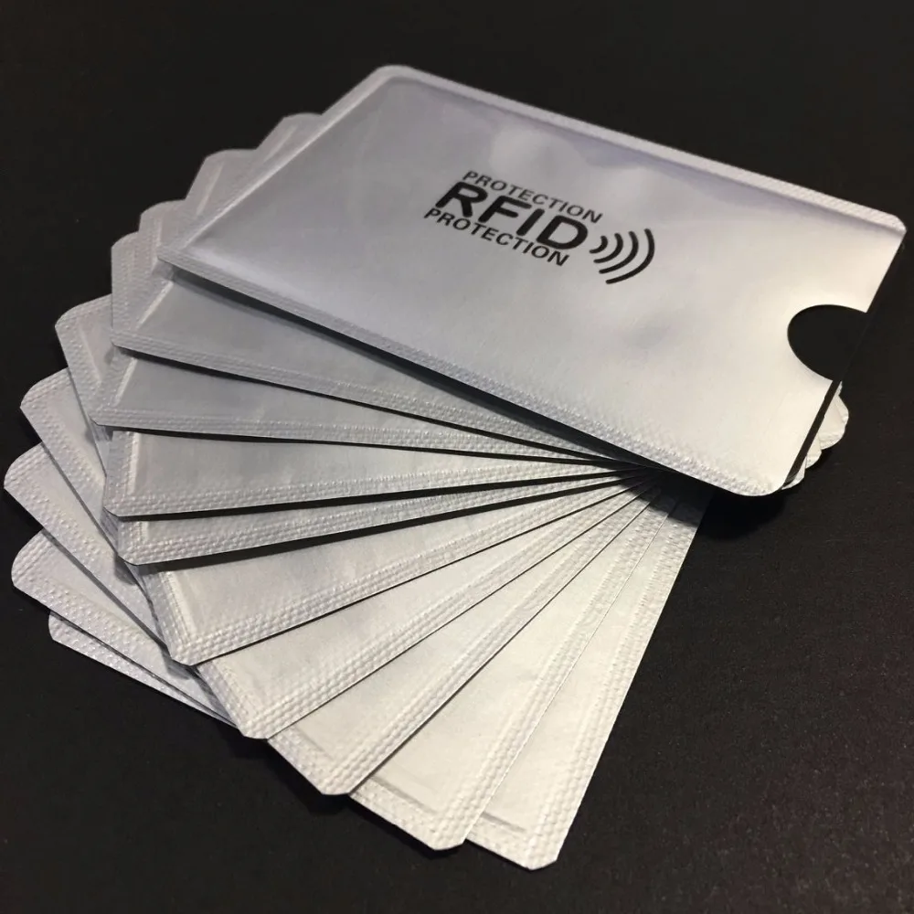 10 шт. защитный чехол для кредитных карт с RFID защитой|Упаковка| |