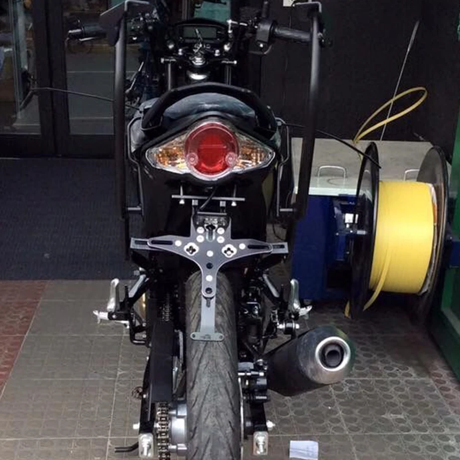 ZSDTRP Мотоцикл Регулируемый угол Алюминиевый номерной знак держатель кронштейн