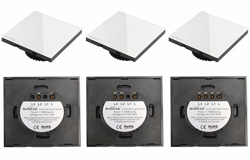 Умная розетка европейского стандарта Broadlink TC2 сенсорные выключатели света 1/2/3