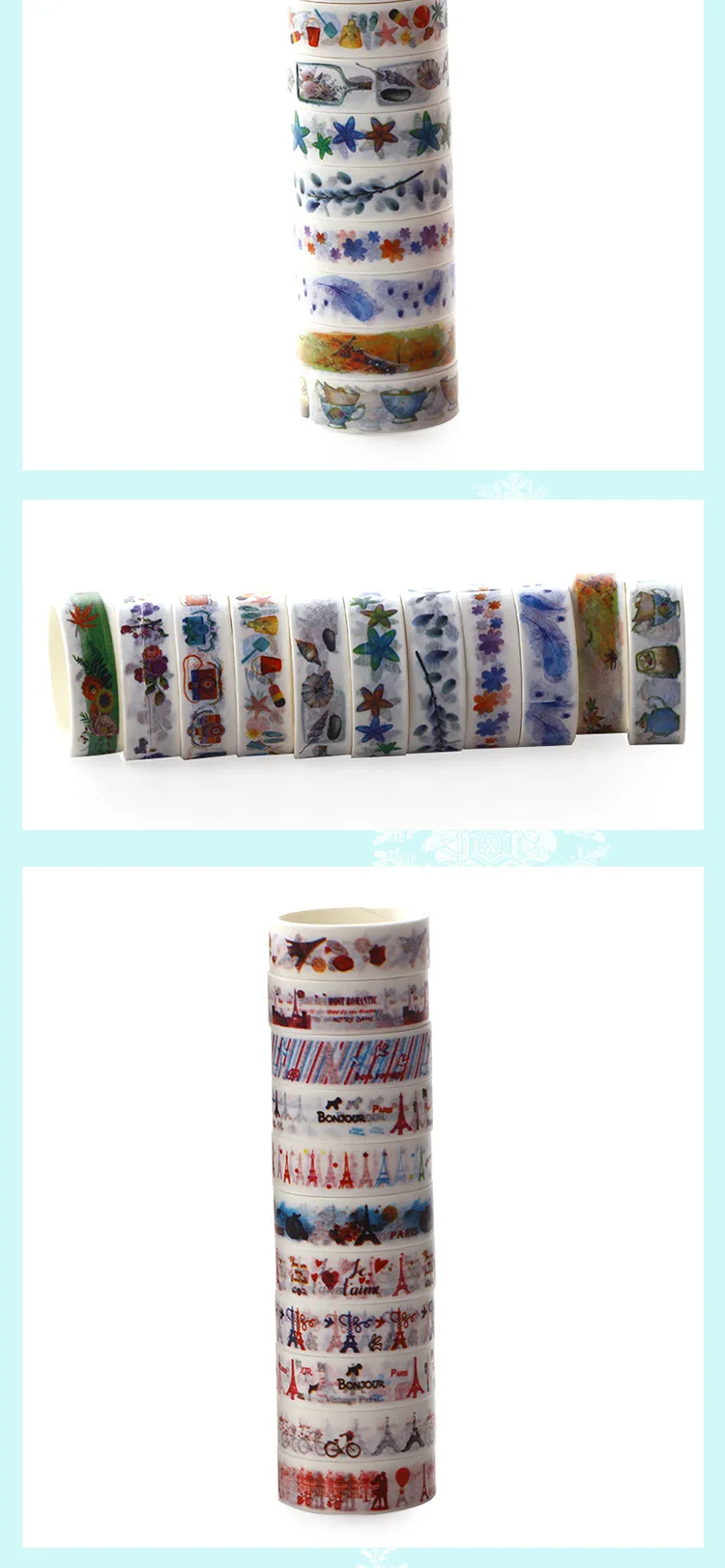33 шт./кор. с милыми цветами, Еда Животные декоративная лента Washi DIY Скрапбукинг малярный скотч школы канцелярский подарок