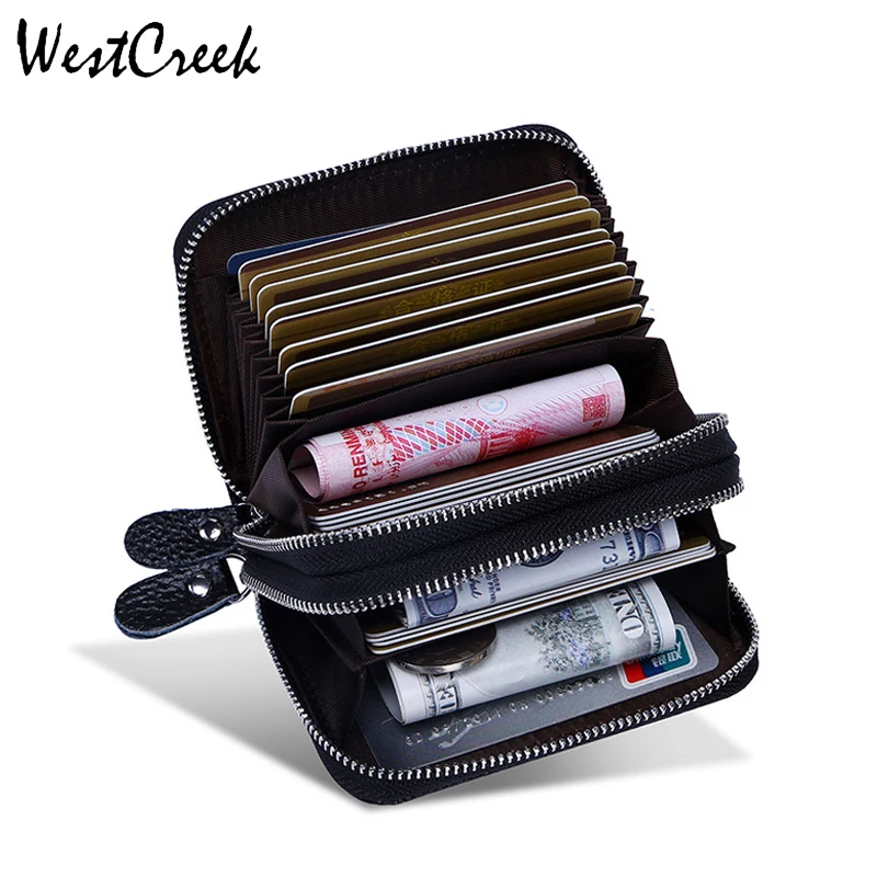 Чехол для кредитных карт WESTCREEK из натуральной кожи с RFID защитой и от кражи|travel