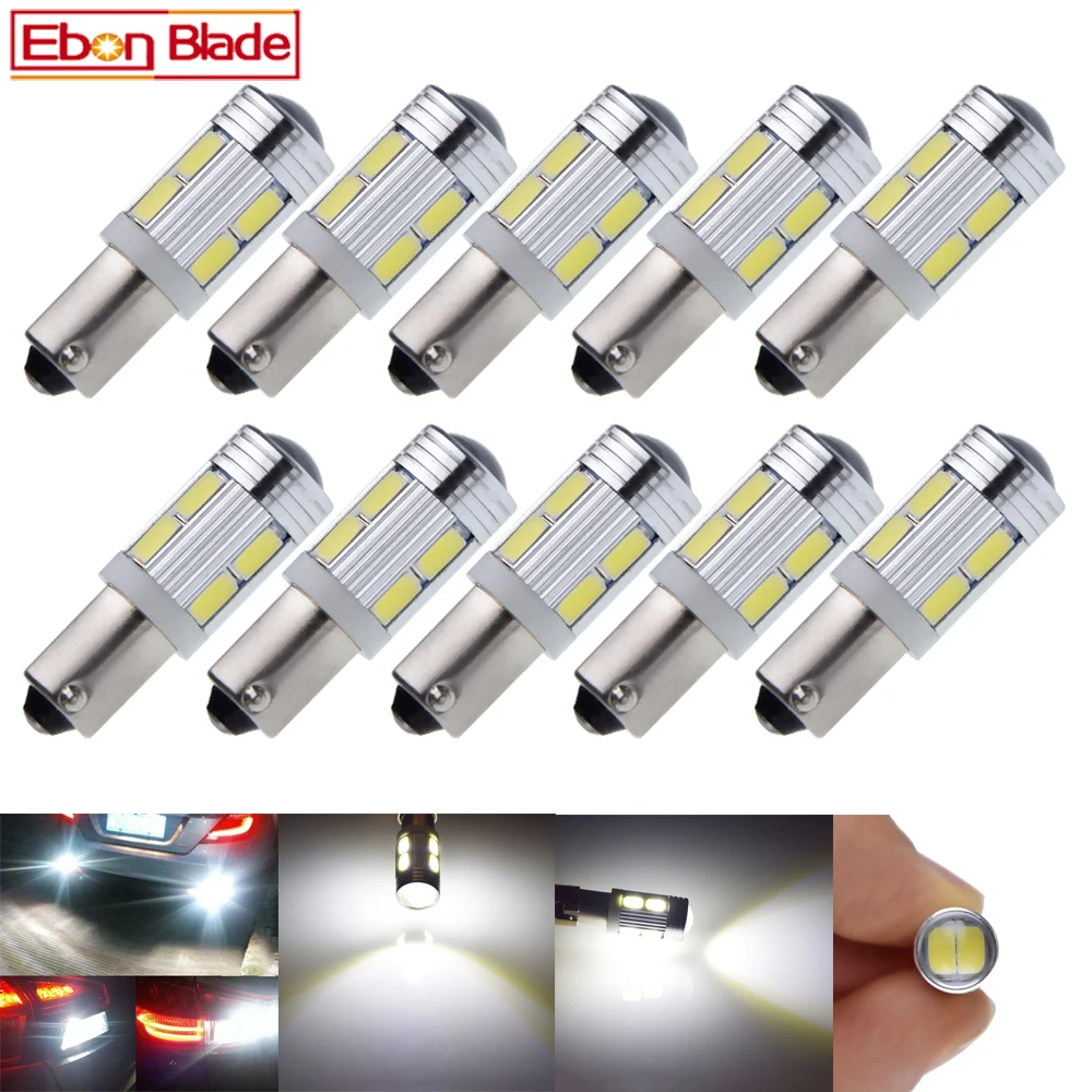 СВЕТОДИОДНЫЙ Автомобильный Фонарь H21W BAY9S 120 degress BAX9S H6W 10smd парковочный