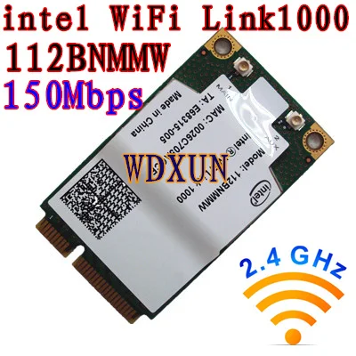 Беспроводной адаптер Intel Centrino Wireless-N 1000 1x2 IEEE 802.11b/G/N 300 Мбит/с Wi-Fi 112BNHMW